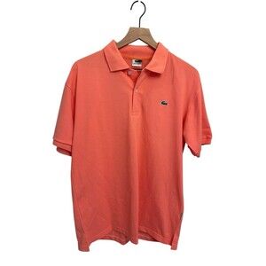 Lacoste Men's Short Sleeve Classic Coral Polo Shirt, , XXL Brand New
